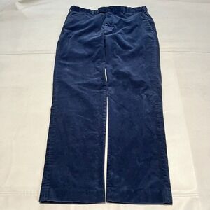 VTG Polo Ralph Lauren Classic Fit Blue Corduroy Straight Leg Pant Men 36x32-3217